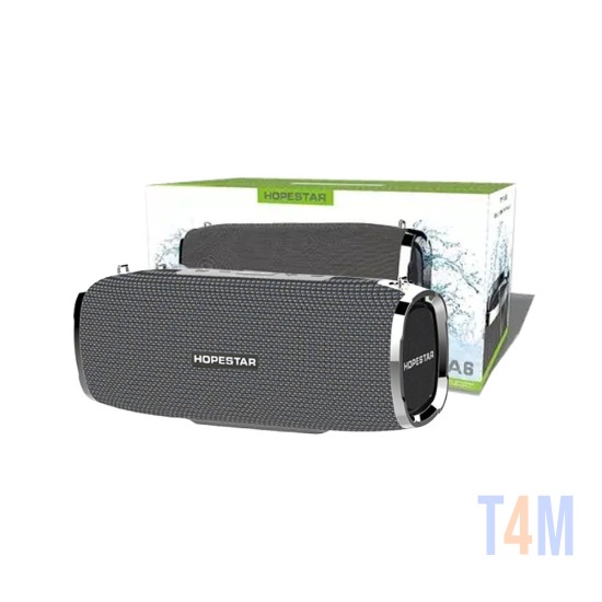 HOPESTAR PORTABLE BLUETOOTH SPEAKER A6 TWS/HANDS-FREE/U DISK/TF/AUX WATER-RESISTANT POWER BANK 34W GRAY